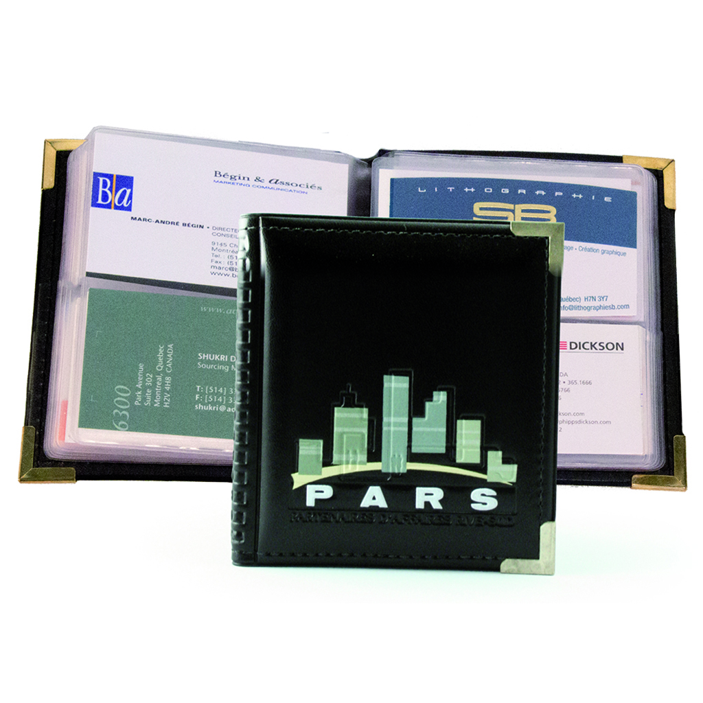 Business card holder in leatherette (56 cards)