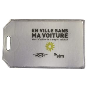 Rigid holder for bus card