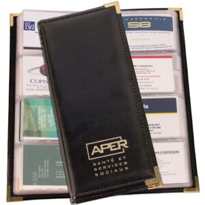 Business card holder in leatherette (96 cards)