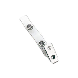 Metal clip on clear vinyl
