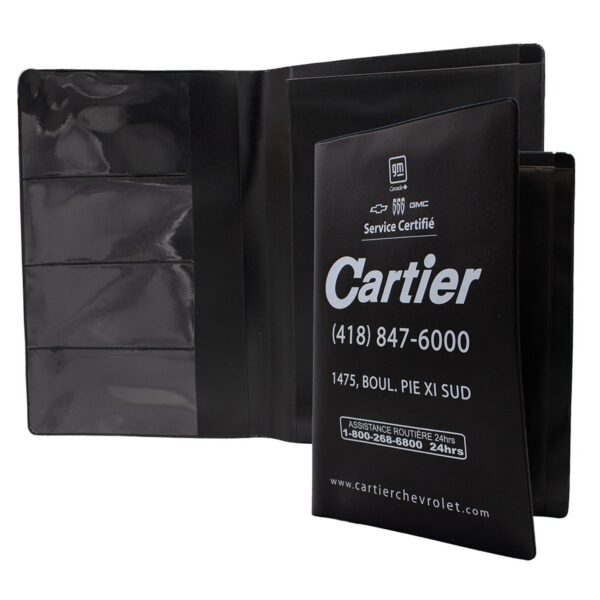 Car warranty holder in PRESENTATION c2 vinyl – customizable, made in Canada