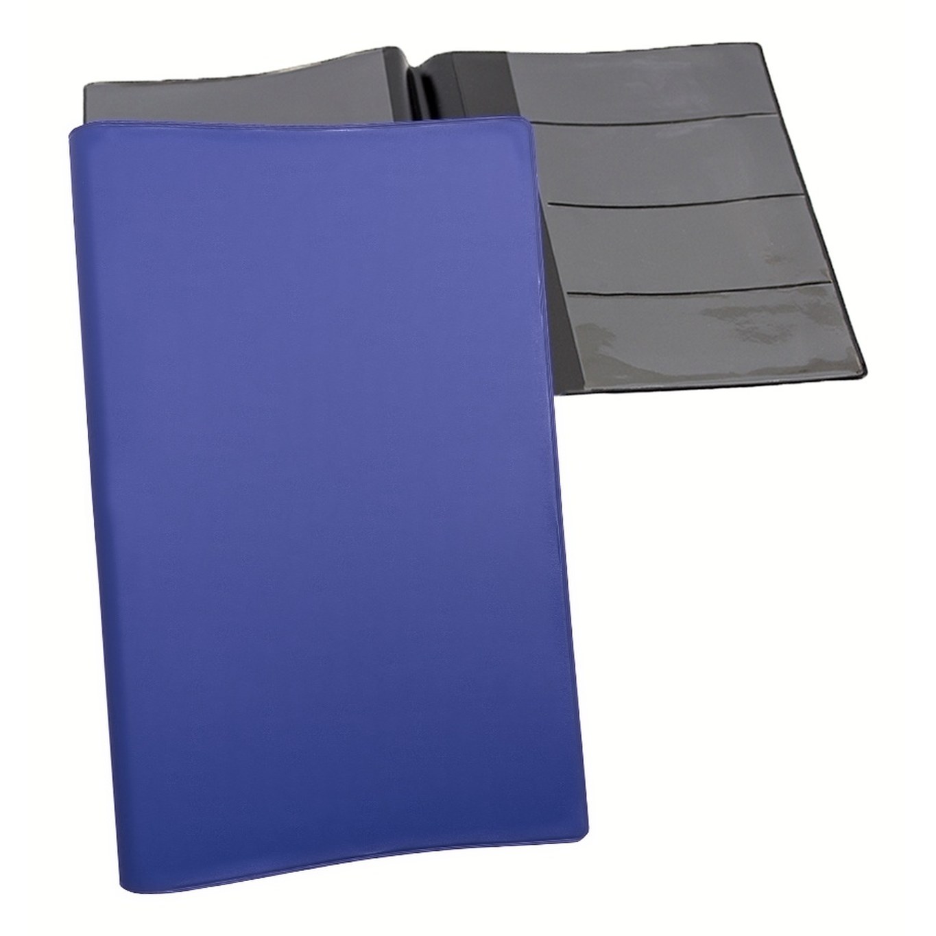Car warranty holder in Bank Blue vinyl – customizable, made in Canada