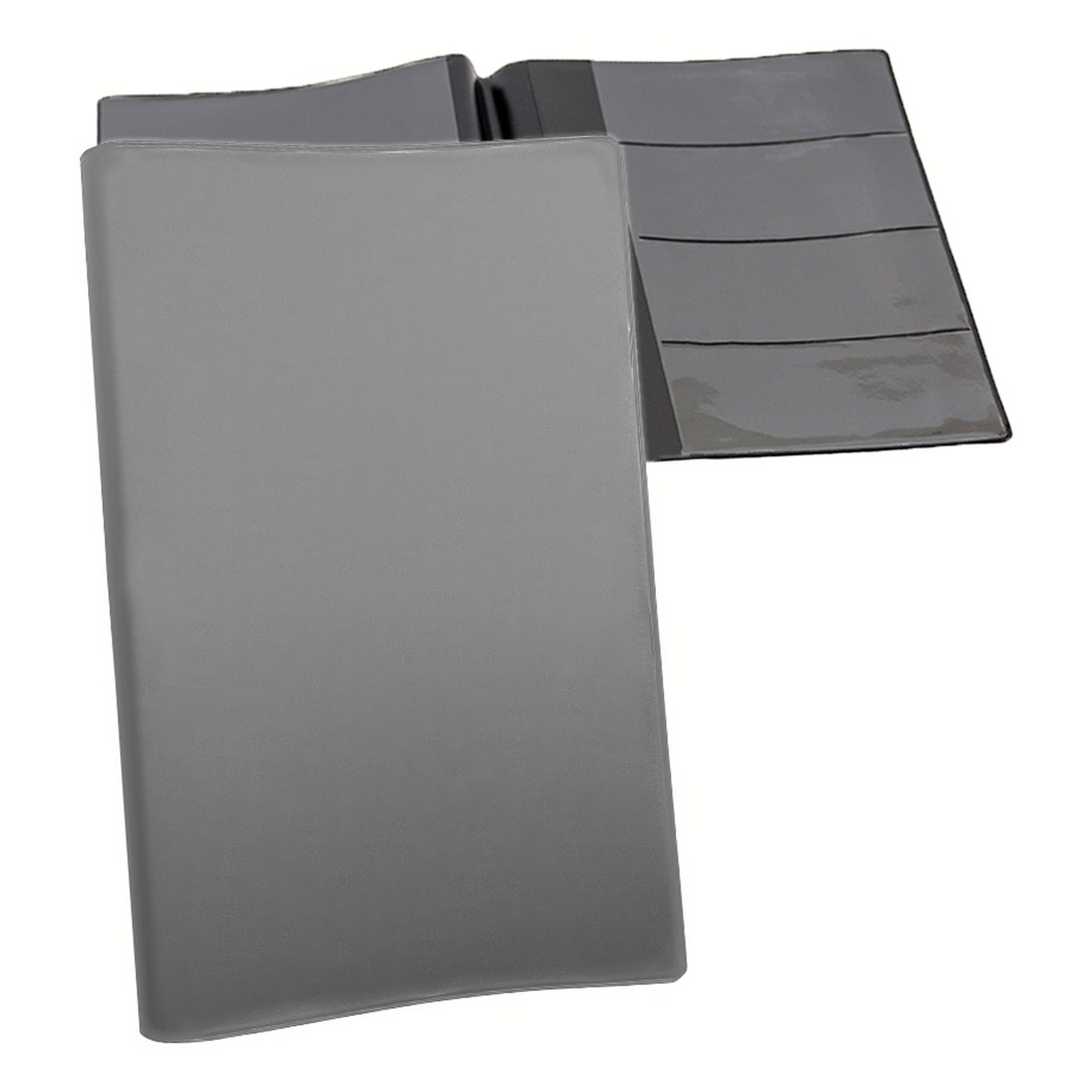 Car warranty holder in Light Grey vinyl – customizable, made in Canada