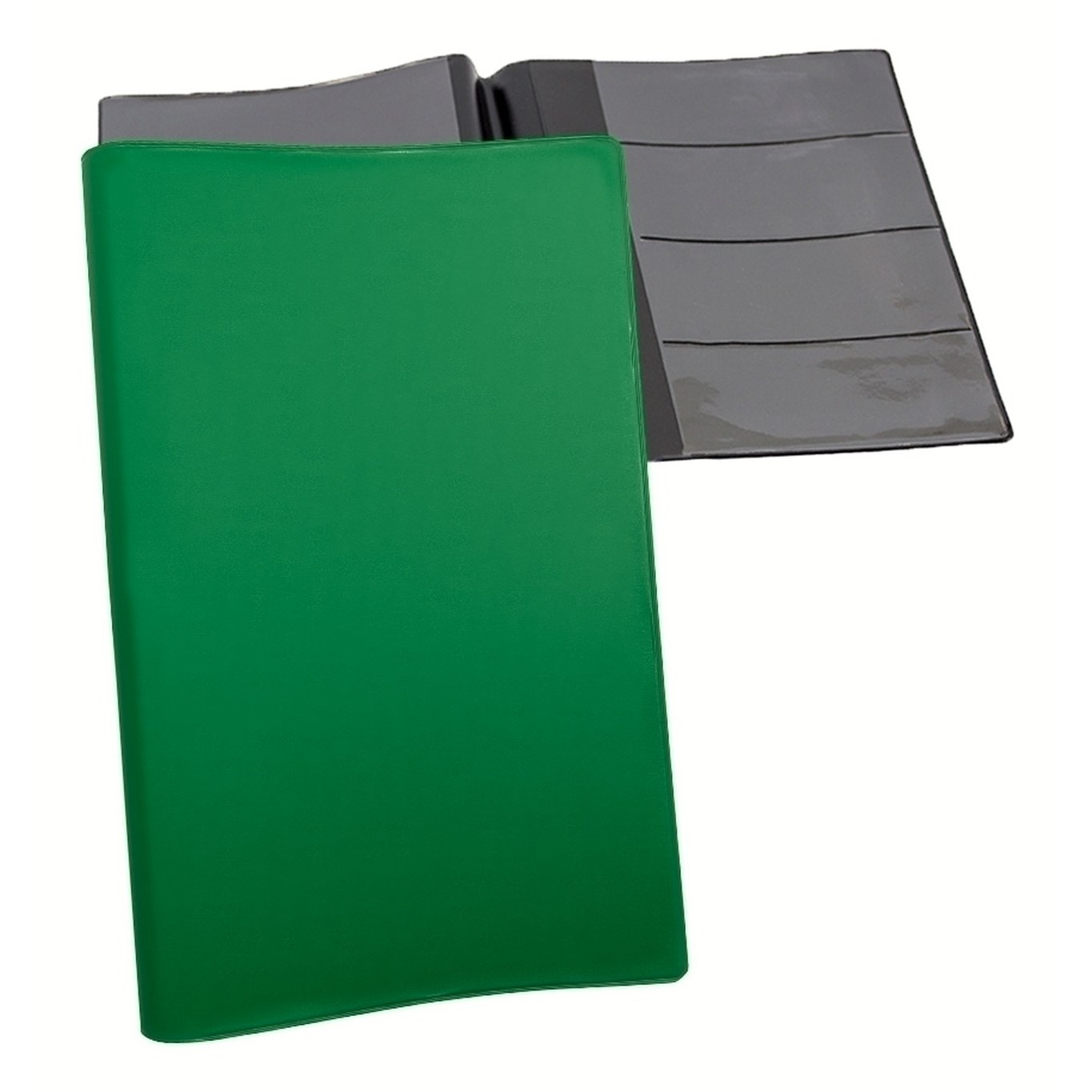 Car warranty holder in Medium Green vinyl – customizable, made in Canada