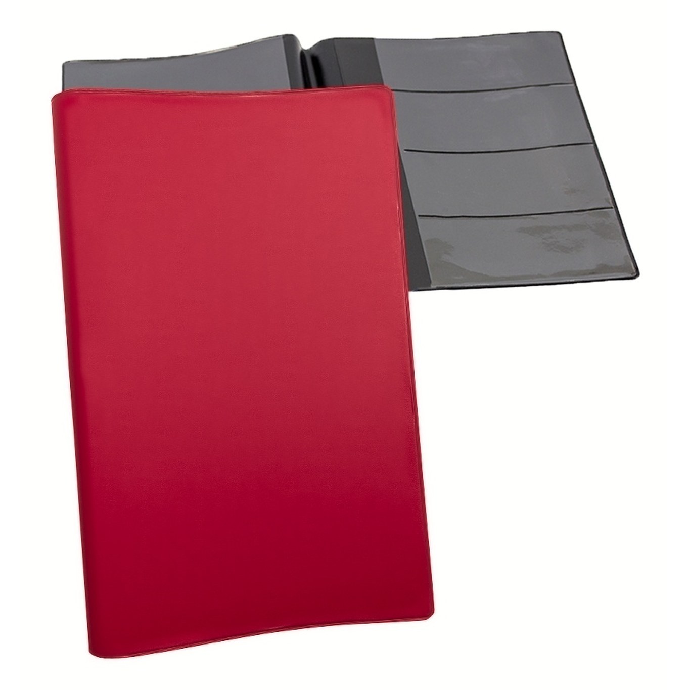 Car warranty holder in Red vinyl – customizable, made in Canada