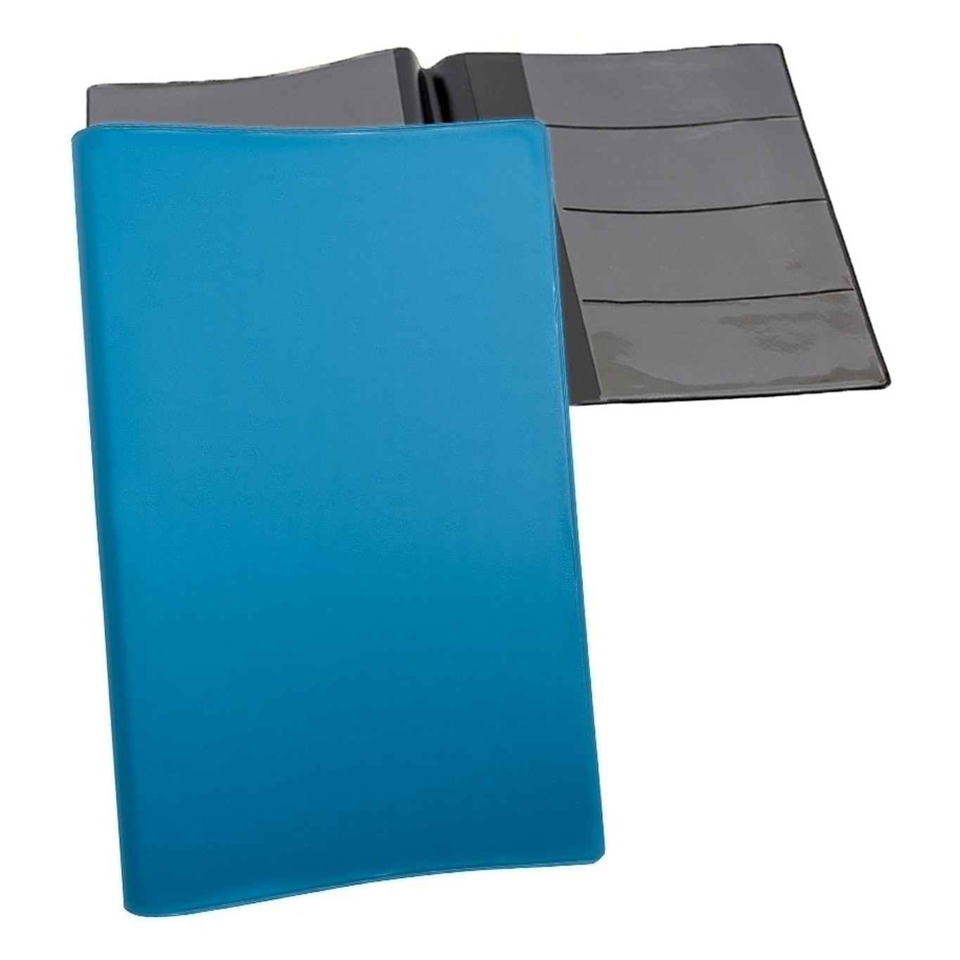 Car warranty holder in Turquoise vinyl – customizable, made in Canada