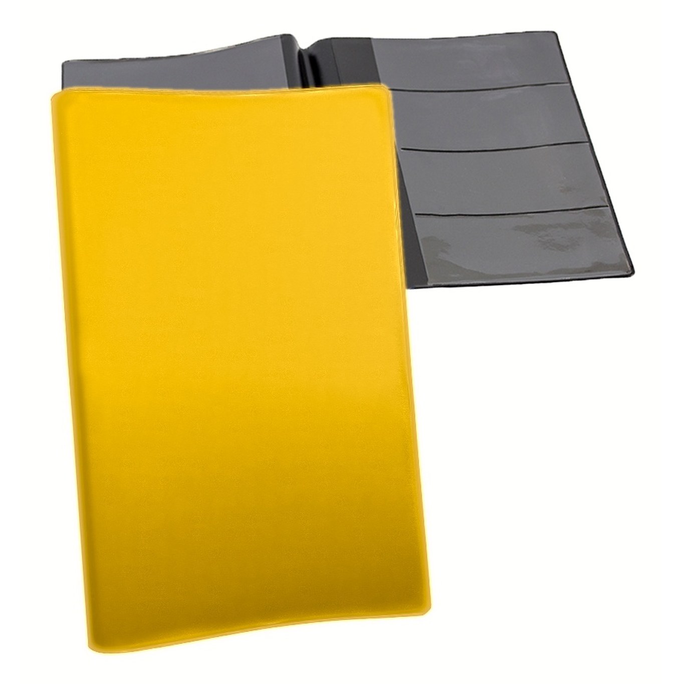 Car warranty holder in Yellow vinyl – customizable, made in Canada